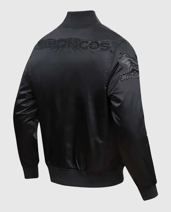 Denver Broncos Triple Black Varsity Jacket