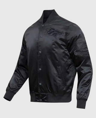 Denver Broncos Triple Black Varsity Jacket