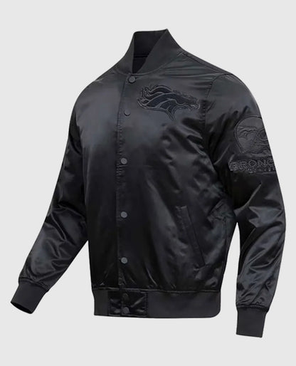 Denver Broncos Triple Black Varsity Jacket