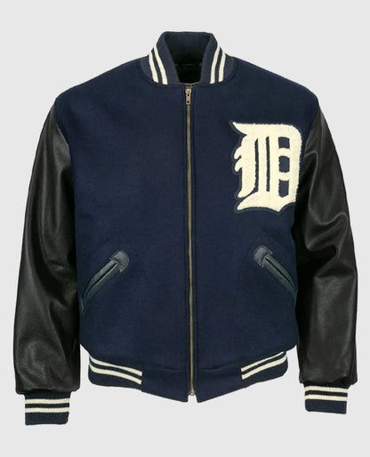 Detroit Tigers 1955 Black and Blue Letterman Jacket