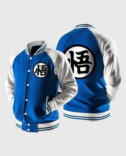 Dragon Ball Goku Blue Baseball Varsity Jacket