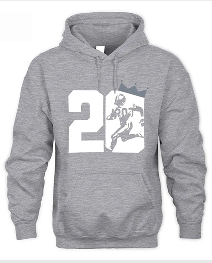 Eminem Barry Sanders Gray Pullover Hoodie