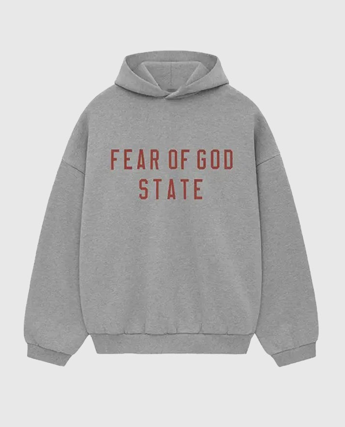 Essentials Fear Of God State Grey Hoodie