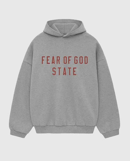 Essentials Fear Of God State Grey Hoodie