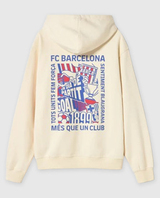 FC Barcelona ecru Pullover Hoodie