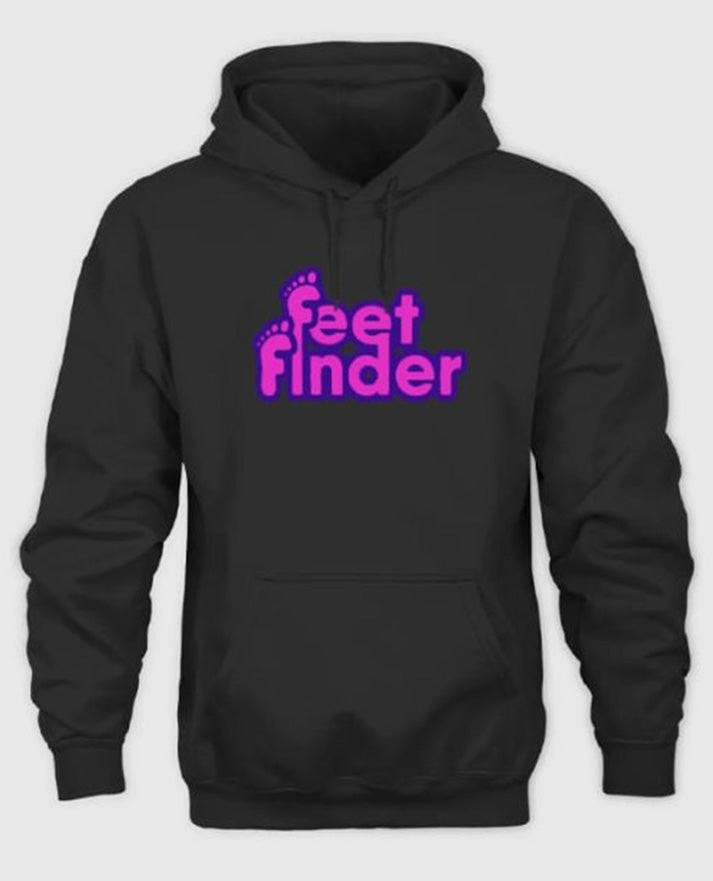 Feet Finder Black Hoodie