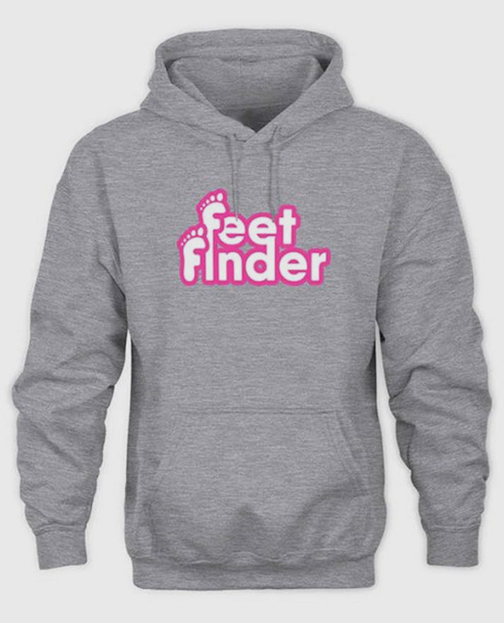 Feet Finder Gray Pullover Hoodie