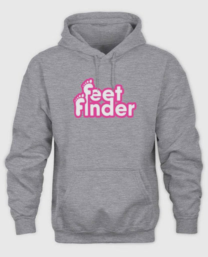 Feet Finder Gray Pullover Hoodie