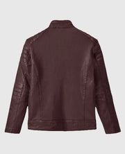 Firefly Moto Burgundy Biker Leather
