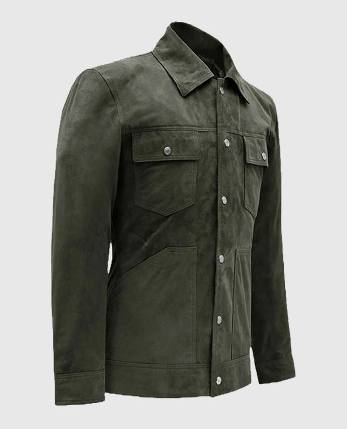 Frodo Green Leather Jacket