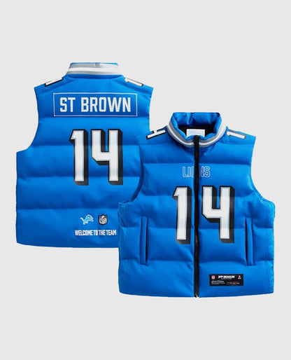 Jared Goff Detroit Lions Off Season Player Puffer Vest