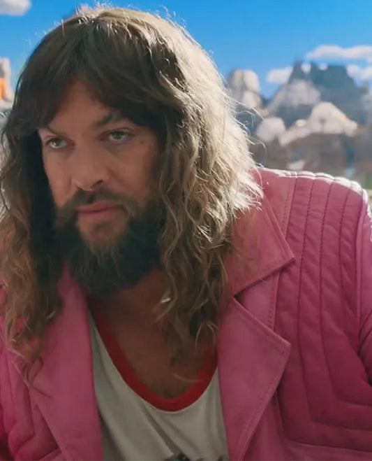 Jason Momoa A Minecraft Movie Leather Pink Jacket