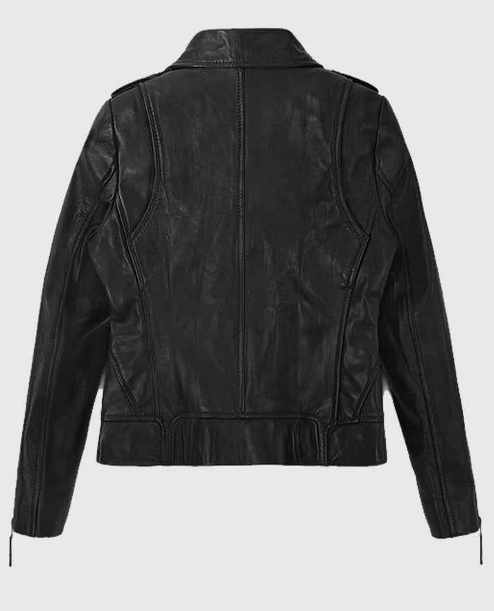 Jennifer Aniston Black Biker Leather Jacket