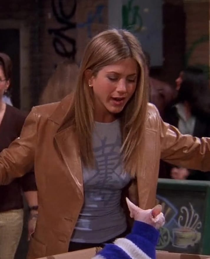 Jennifer Aniston Friends Season 5 Leather Blazer