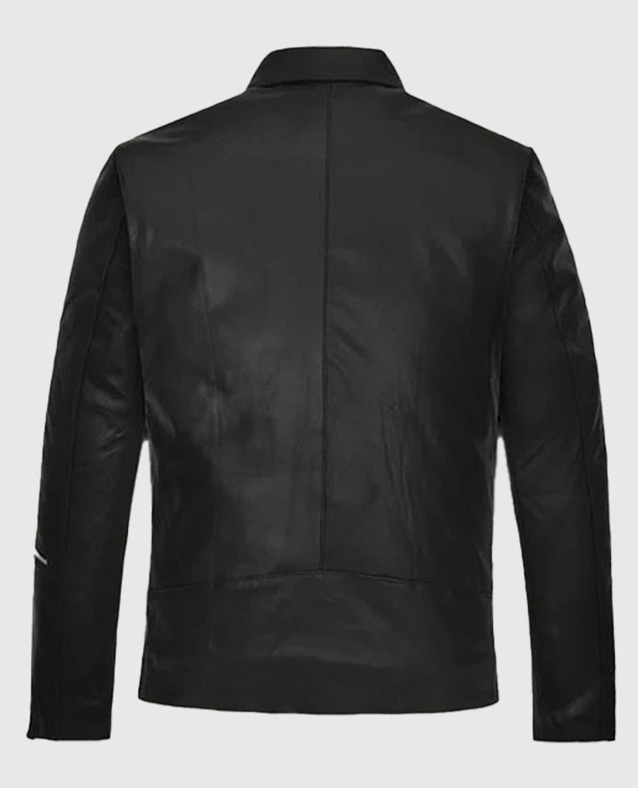 Jensen Huang Black Leather Jacket