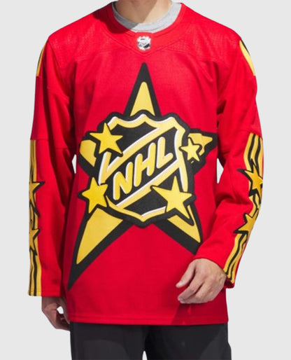 Justin Bieber NHL All-Star Red Jerseys