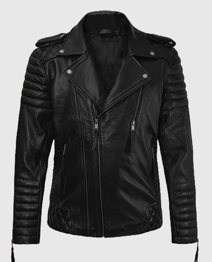 Kevin Durant Black Biker Leather Jacket