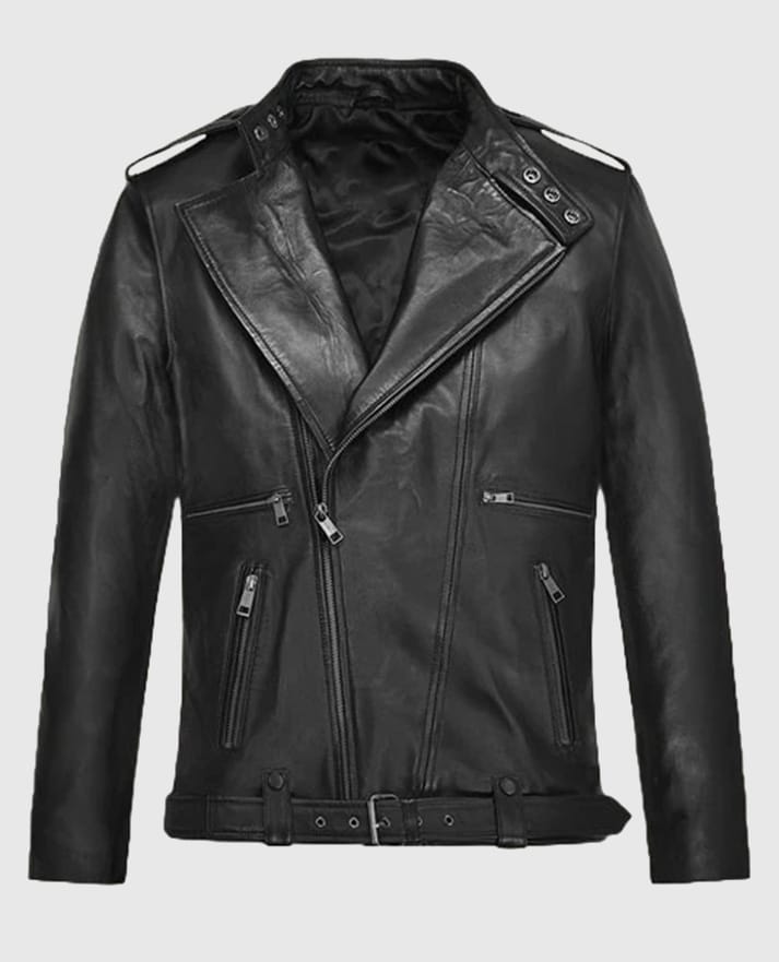 Kevin Hart Black Biker Leather Jacket