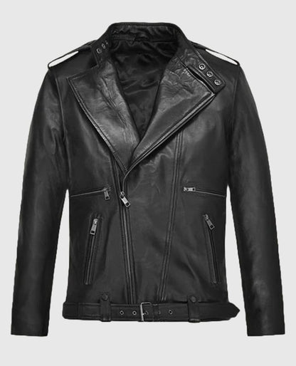 Kevin Hart Black Biker Leather Jacket