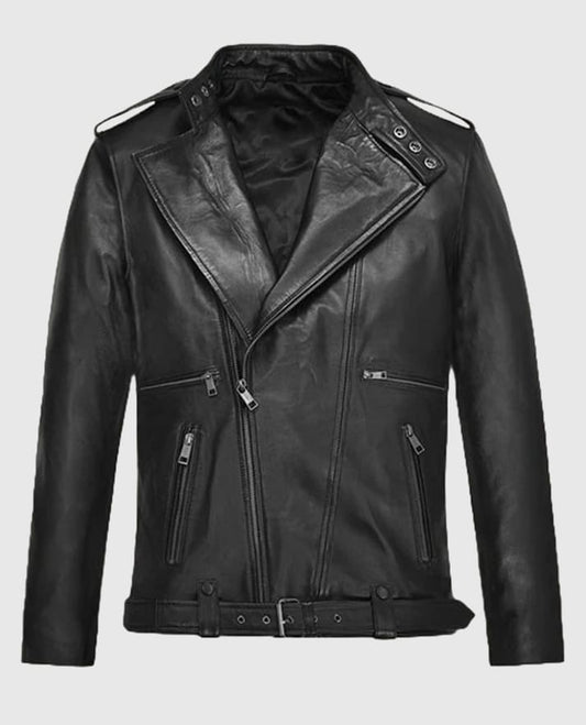 Kevin Hart Black Biker Leather Jacket
