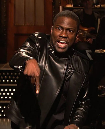 Kevin Hart Black Leather Jacket