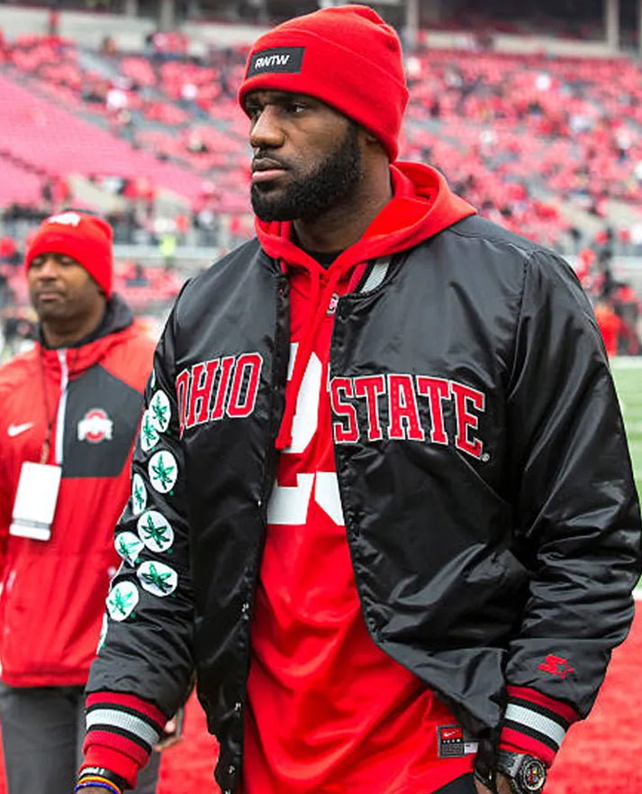 Lebron James Ohio State Buckeyes Satin Jacket