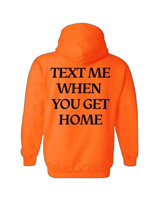 Lonely Ghost Text Me Orange Pullover Hoodie