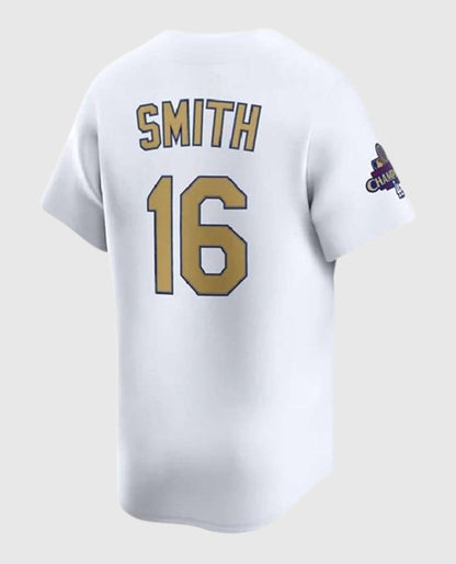 Los Angeles Dodgers 2025 White & Gold  Smith Jersey