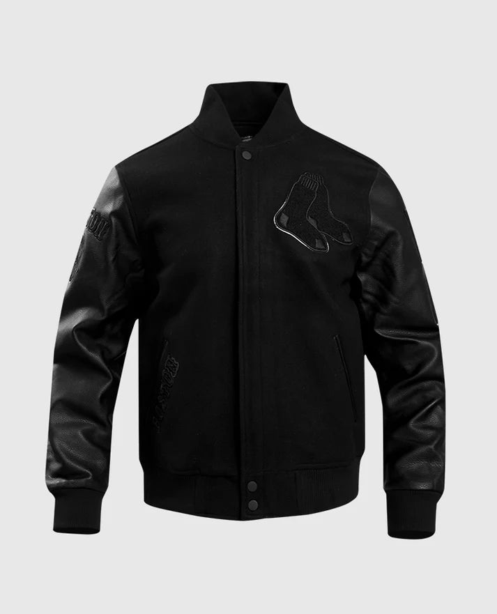 MLB Boston Red Sox Black Varsity Jacket