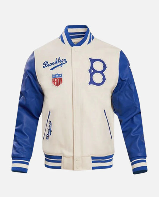 MLB Brooklyn Dodgers Classic Men's Rib Wool Varsity Jacket