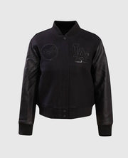 MLB Los Angeles Dodgers Black Varsity Jacket