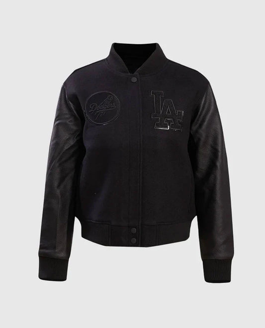 MLB Los Angeles Dodgers Black Varsity Jacket