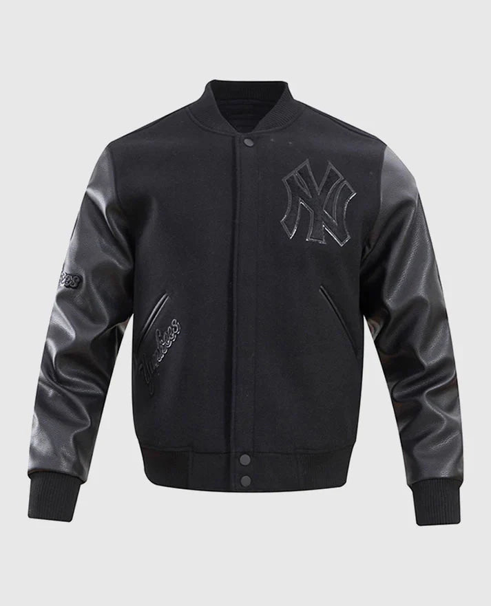 MLB New York Yankees Black Varsity Jacket