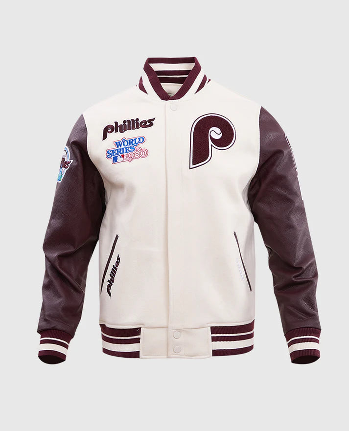 MLB Philadelphia Phillies Rib Wool Varsity Jacket