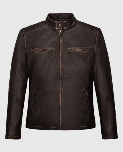 Mark Wahlberg Brown Leather Jacket
