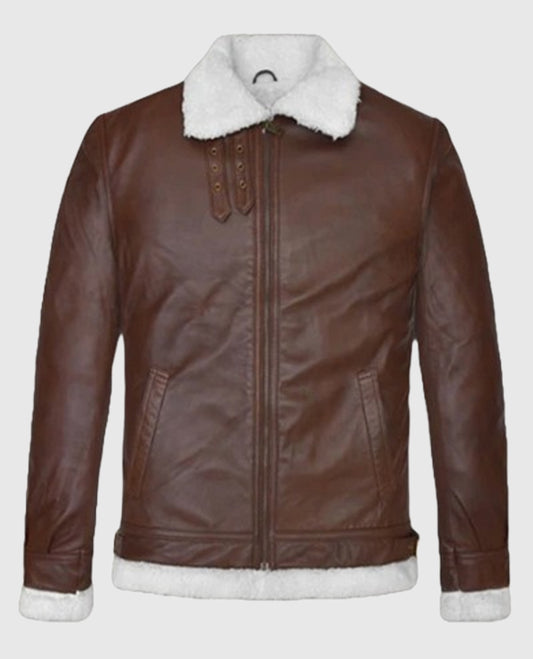 Men's B3 Aviator Spanish Brown Leather Jacket