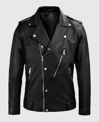 Men's Beast Black Biker Leather Jacket
