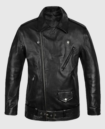 Men’s Biker Black Leather Jacket 