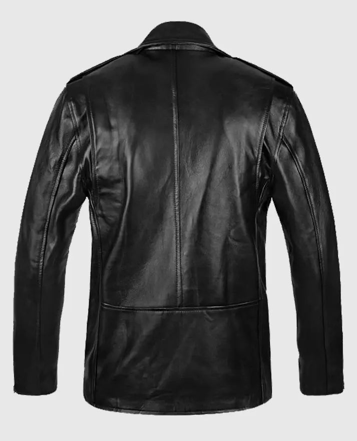 Men’s Black Leather Biker Jacket 