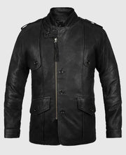 Men’s Black Motorcycle leather Jacket 