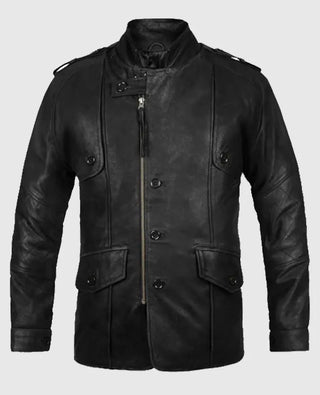 Men’s Black Motorcycle leather Jacket 