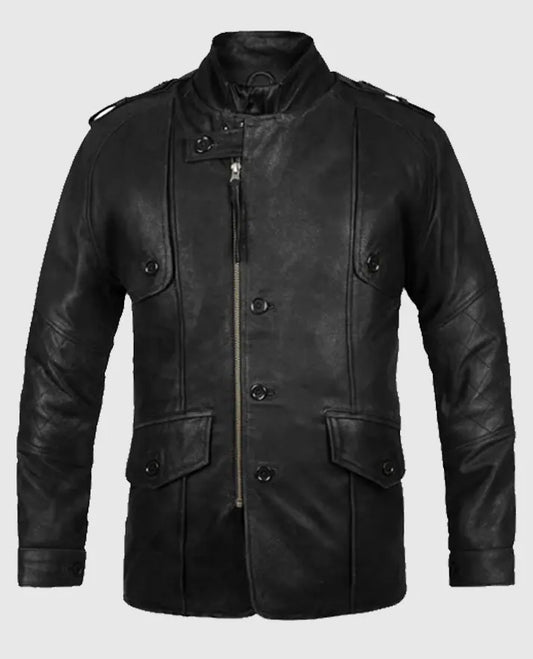 Men’s Black Motorcycle leather Jacket 