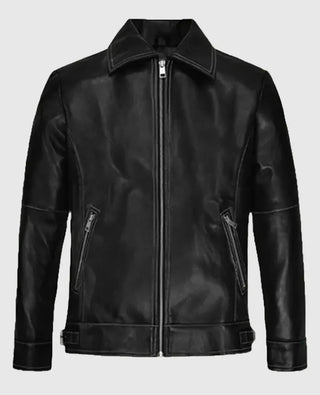 Men’s Black Slim Fit Leather Jacket