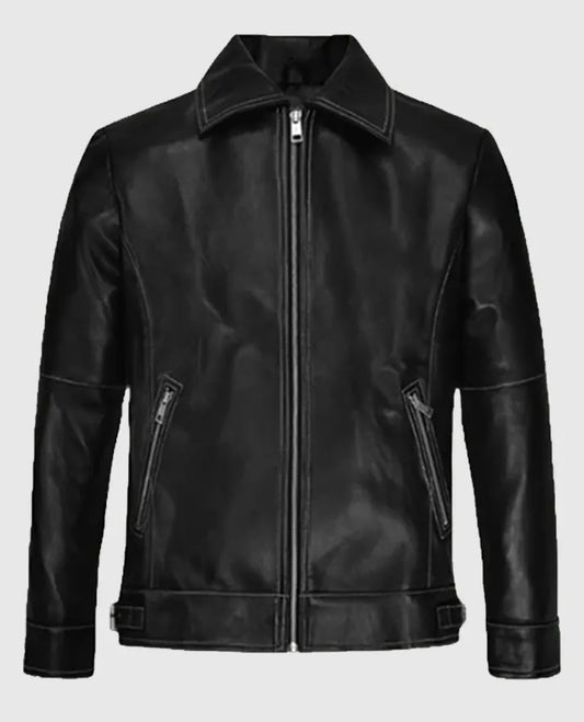 Men’s Black Slim Fit Leather Jacket