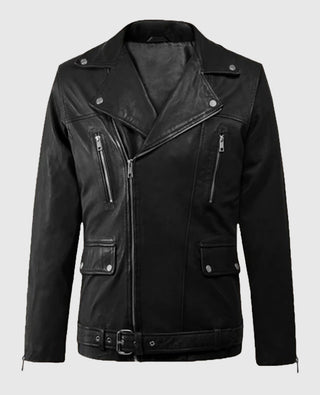 Dauntless Black Biker Leather Jacket