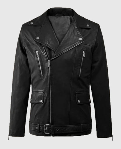 Dauntless Black Biker Leather Jacket