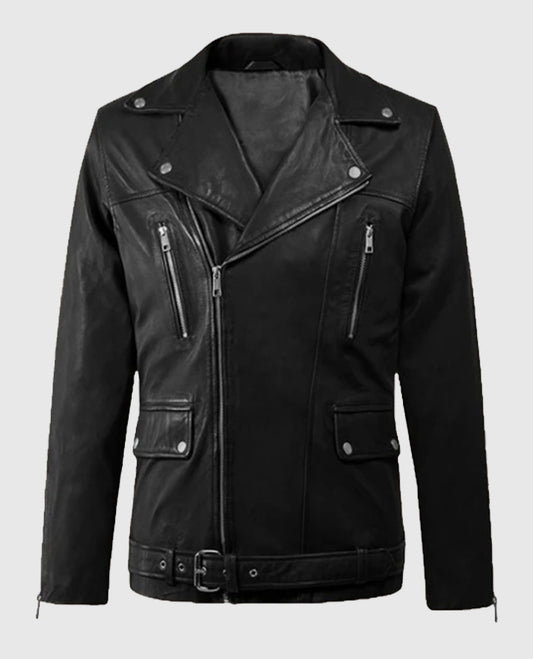 Dauntless Black Biker Leather Jacket