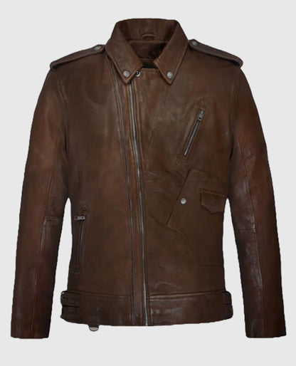 Men's Falcon Brown Rider Leather Jacket