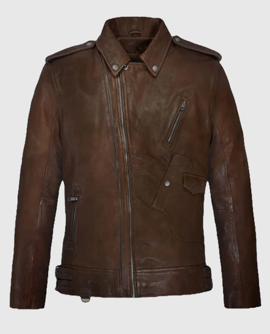Men's Falcon Brown Rider Leather Jacket