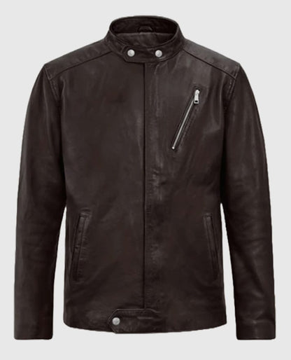 Men's Motorad Brown Biker Leather Jacket